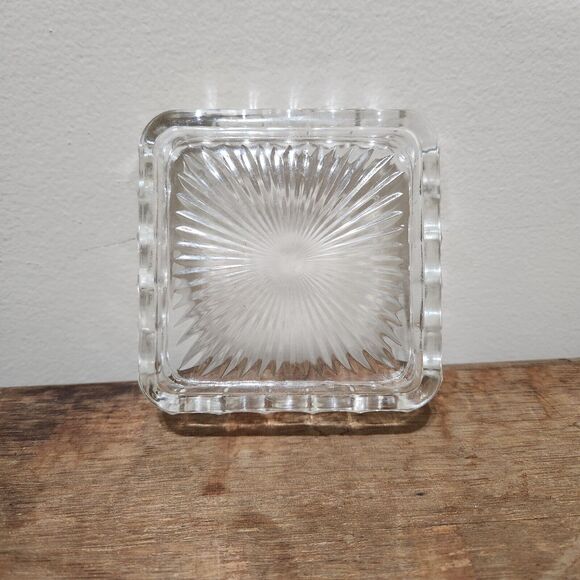 VTG MCM Clear Trinket Jewelry Dish Charcuterie Soap Dish Shelf Sitter Decor - Picture 1 of 5